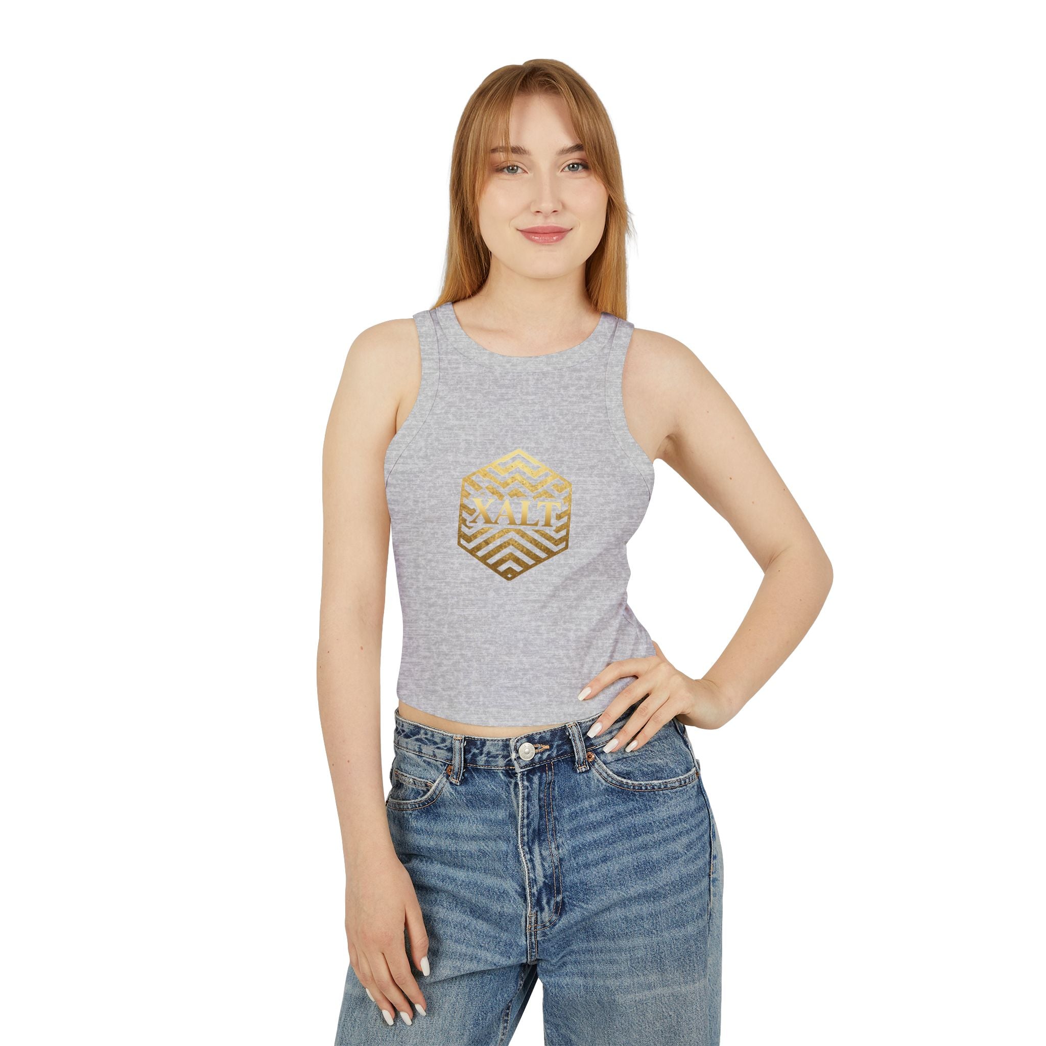 Hexagon Phenom Crop Tank | X~ALT Chrome | Slabrise