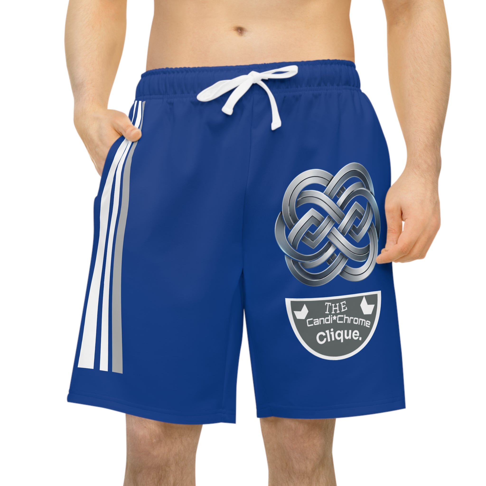 SLAB ATHLETIC Shorts with Celtic Knot & 'The CANDI*Chrome Clique'
