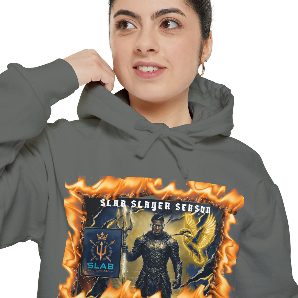 Slab Slay Hoodie - "Slayer Season" Flame Frame Graphic Hoodie
