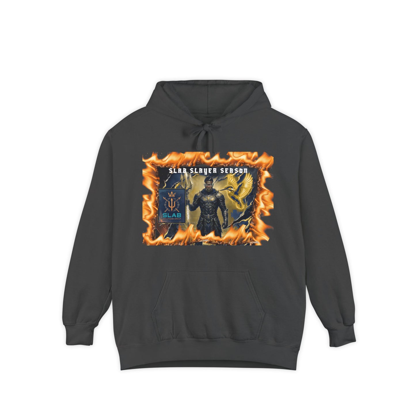 Slab Slay Hoodie - "Slayer Season" Flame Frame Graphic Hoodie
