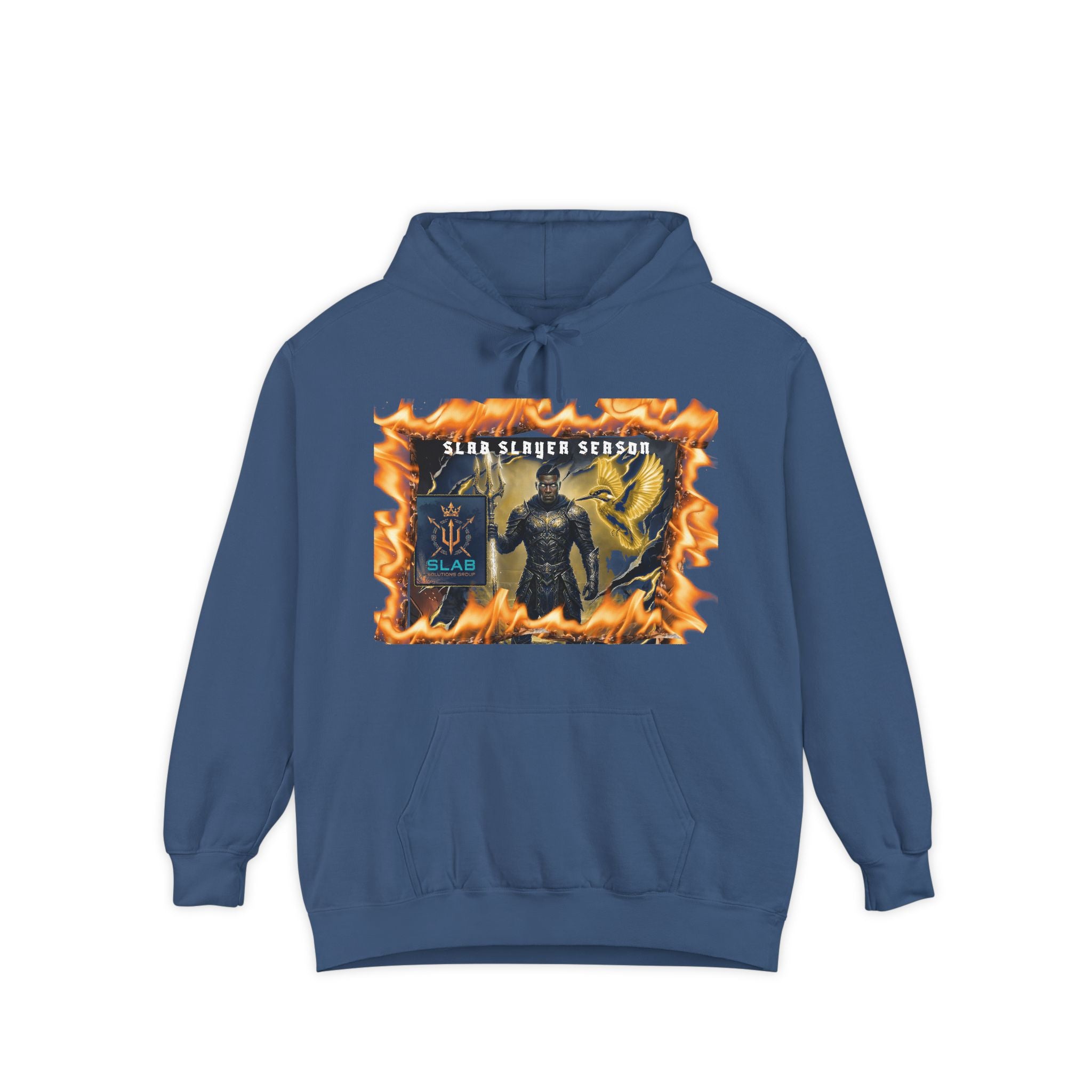 Slab Slay Hoodie - "Slayer Season" Flame Frame Graphic Hoodie
