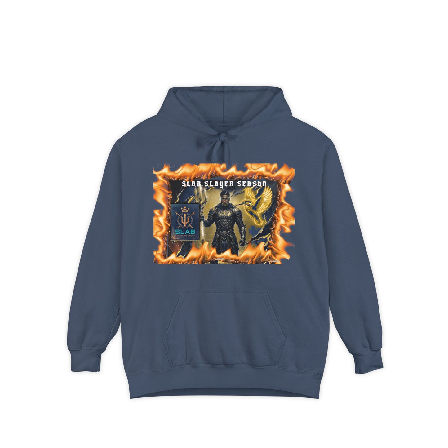 Slab Slay Hoodie - "Slayer Season" Flame Frame Graphic Hoodie