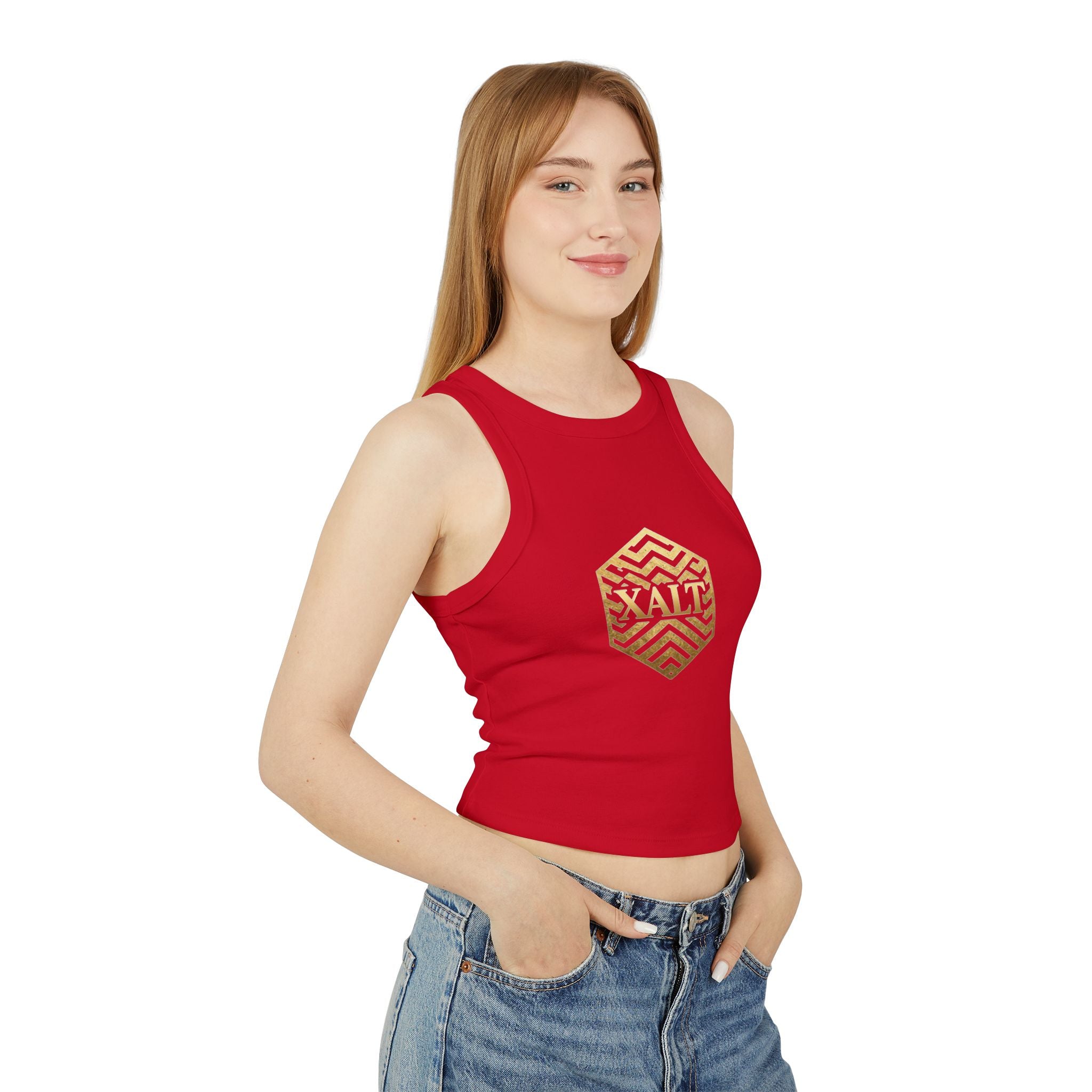 Hexagon Phenom Crop Tank | X~ALT Chrome | Slabrise