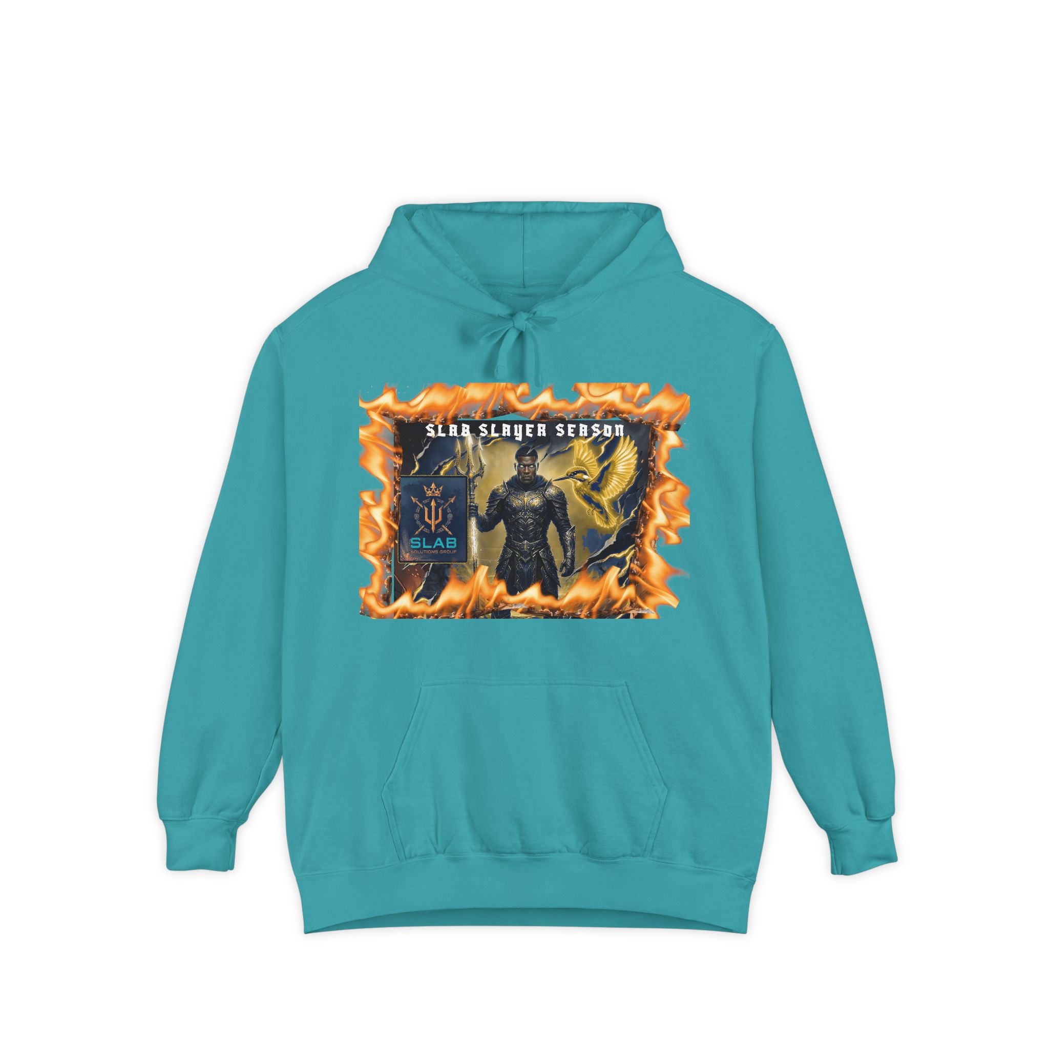 Slab Slay Hoodie - "Slayer Season" Flame Frame Graphic Hoodie