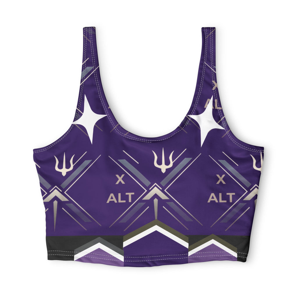 X~ALTNubian Heritage  Ladies— Geometric Trident Athletic Crop Top