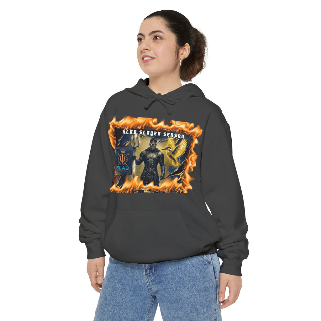 Slab Slay Hoodie - "Slayer Season" Flame Frame Graphic Hoodie